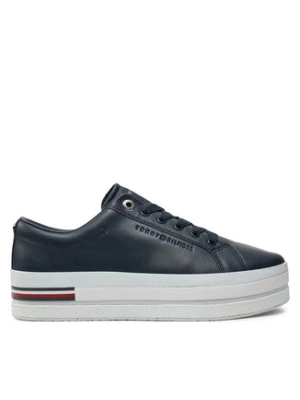 Tommy Hilfiger Sneakersy Corporate Flatform Cupsole FW0FW06485 Granatowy