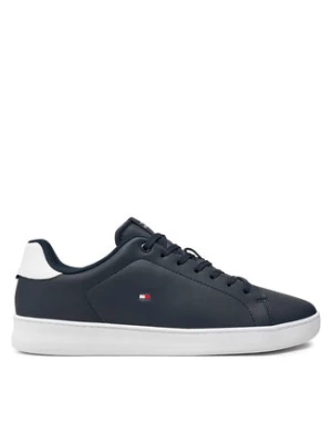 Tommy Hilfiger Sneakersy Court Cupsole Leather Flag FM0FM05451 Granatowy