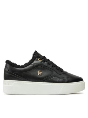 Tommy Hilfiger Sneakersy Essential Platform Sneaker Fur FW0FW08349 Czarny
