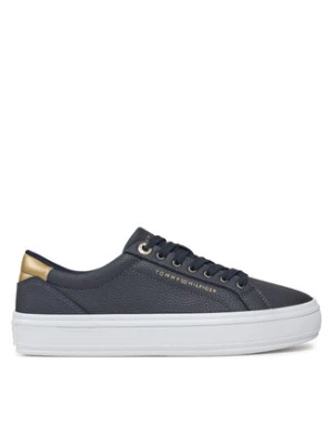 Tommy Hilfiger Sneakersy Essential Vulc Leather Sneaker FW0FW07778 Granatowy