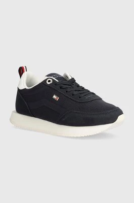 Tommy Hilfiger sneakersy FLAG KNIT RUNNER kolor granatowy FW0FW07916