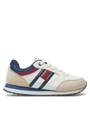 Tommy Hilfiger Sneakersy Flag Low Cur Lace-Up Sneaker T3X9-33664-1269 Biały