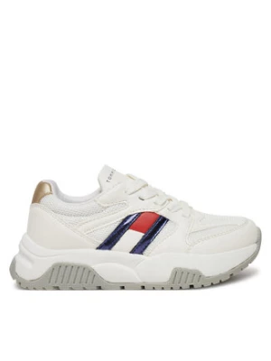 Tommy Hilfiger Sneakersy Flag Low Cut Lace-Up Sneaker T3A9-33550-1697 M Biały