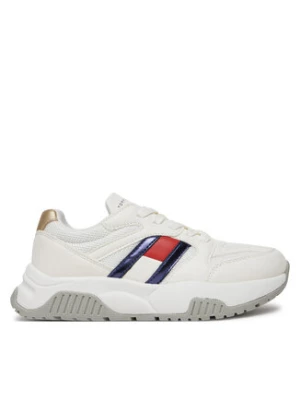 Tommy Hilfiger Sneakersy Flag Low Cut Lace-Up Sneaker T3A9-33550-1697 S Biały