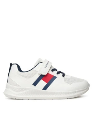 Tommy Hilfiger Sneakersy Flag Low Cut Lace-Up/Velcro T1X9-34369-1843 S Biały
