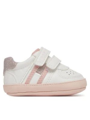 Tommy Hilfiger Sneakersy Flag Low Cut Velcro Sneaker T0A9-33721-1528 Biały