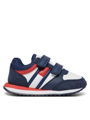 Tommy Hilfiger Sneakersy Flag Low Cut Velcro Sneaker T1B9-33661-1269 Granatowy