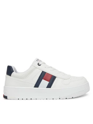 Tommy Hilfiger Sneakersy Flag Low Cut Velcro Sneaker T3X9-33859-1355 S Biały