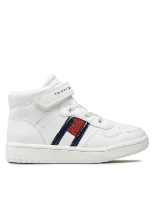 Tommy Hilfiger Sneakersy Higt Top Lace-Up/Velcro Sneaker T3A9-32330-1438 S Biały