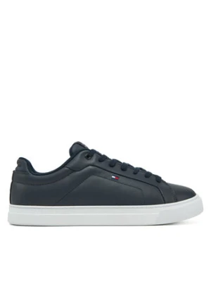 Tommy Hilfiger Sneakersy Icon Court Lth Flag Ess FM0FM05317 Granatowy