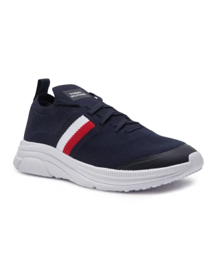 Tommy Hilfiger Sneakersy KNIT STRIPES ESS granatowy
