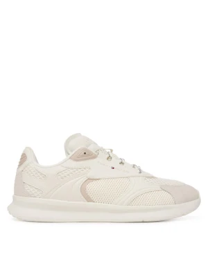 Tommy Hilfiger Sneakersy Lightweight Runner Monocolor FM0FM05928 Kremowy