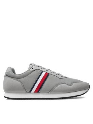 Tommy Hilfiger Sneakersy Lo Runner Mix FM0FM04958 Szary