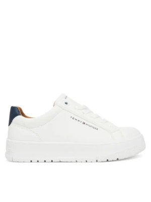 Tommy Hilfiger Sneakersy Low Cut Lace Up Sneaker T3X9-34091-1355 D Biały