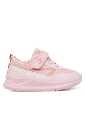 Tommy Hilfiger Sneakersy Low Cut Lace-Up/Velcro Sneaker T1A9-33990-1843 M Różowy