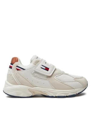 Tommy Hilfiger Sneakersy Low Cut Lace-Up/Velcro Sneaker T1B9-33386-1729 M Biały