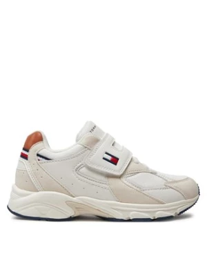 Tommy Hilfiger Sneakersy Low Cut Lace-Up/Velcro Sneaker T1B9-33386-1729 S Biały
