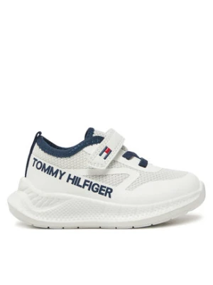 Tommy Hilfiger Sneakersy Low Cut Lace-Up/Velcro Sneaker T1B9-33868-1756 M Biały