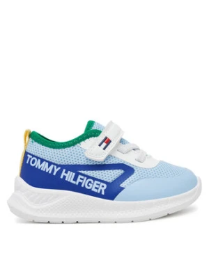 Tommy Hilfiger Sneakersy Low Cut Lace-Up/Velcro Sneaker T1B9-33868-1756 M Niebieski