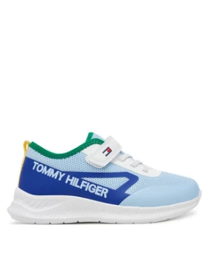 Tommy Hilfiger Sneakersy Low Cut Lace-Up/Velcro Sneaker T1B9-33868-1756 S Niebieski