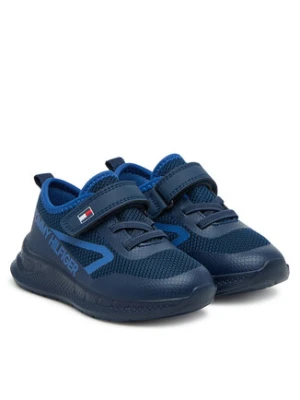 Tommy Hilfiger Sneakersy Low Cut Lace-Up/Velcro Sneaker T1B9-34110-1843 M Granatowy