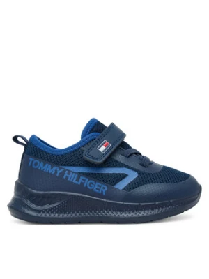 Tommy Hilfiger Sneakersy Low Cut Lace-Up/Velcro Sneaker T1B9-34110-1843 M Granatowy