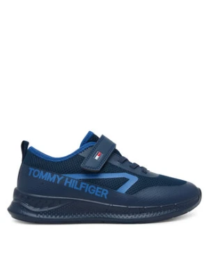 Tommy Hilfiger Sneakersy Low Cut Lace-Up/Velcro Sneaker T1B9-34110-1843 S Granatowy