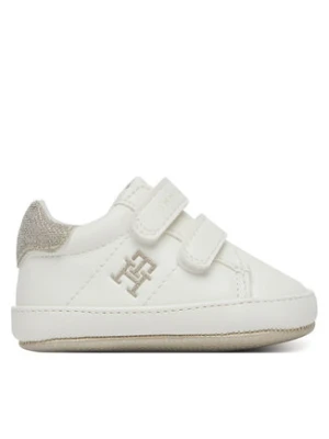 Tommy Hilfiger Sneakersy Low Cut Velcro Sneaker T0A9-33722-1528 Biały