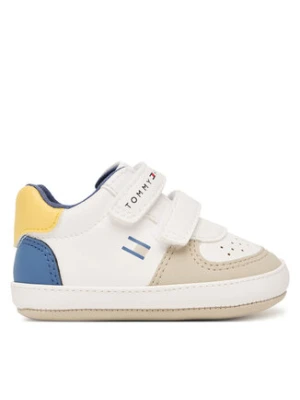 Tommy Hilfiger Sneakersy Low Cut Velcro T0B9-34330-1755 Biały
