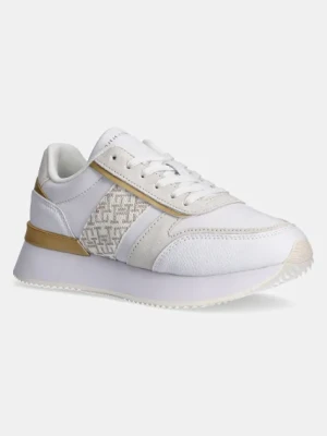Tommy Hilfiger sneakersy LUX MONOGRAM RUNNER kolor biały FW0FW08387