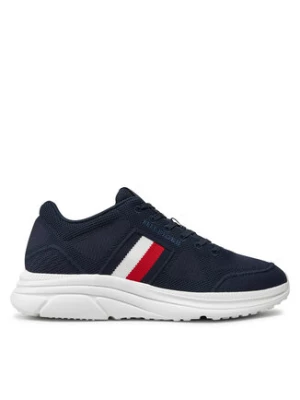 Tommy Hilfiger Sneakersy Modern Runner Knit Evo Ess FM0FM05245 Granatowy