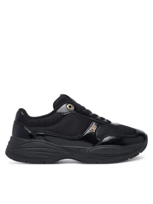 Tommy Hilfiger Sneakersy Modern Runner Shiny Leather FW0FW09413 Czarny