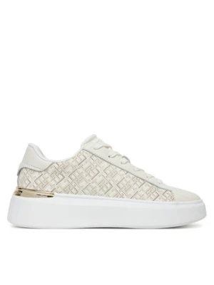 Tommy Hilfiger Sneakersy Monogram Platform Snk FW0FW09155 Écru