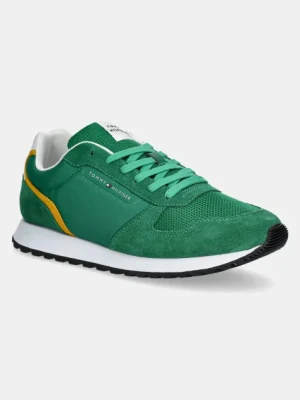 Tommy Hilfiger sneakersy NEW EVA RUNNER SUMMER NYLON POP męskie kolor zielony FM0FM05427