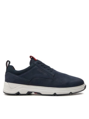 Tommy Hilfiger Sneakersy Nubuck Mix Hybrid Shoe FM0FM05092 Granatowy