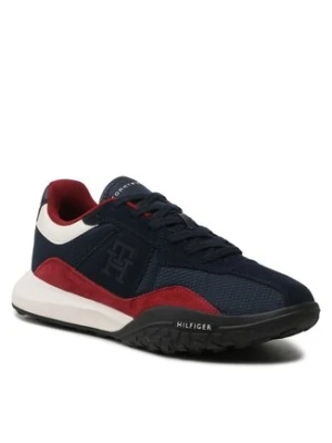 Tommy Hilfiger Sneakersy Retro Modern Runner Mix FM0FM04363 Granatowy