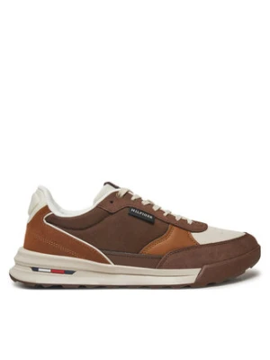 Tommy Hilfiger Sneakersy Retro Runner Mix Rwb FM0FM05371 Brązowy