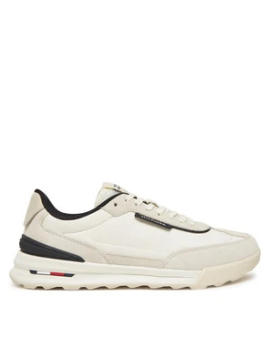 Tommy Hilfiger Sneakersy Retro Runner Nylon Mix FM0FM05523 Écru