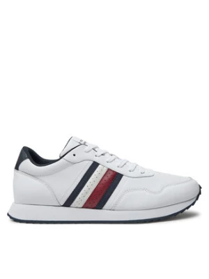 Tommy Hilfiger Sneakersy Runner Evo Lth Mix Ess FM0FM05121 Biały