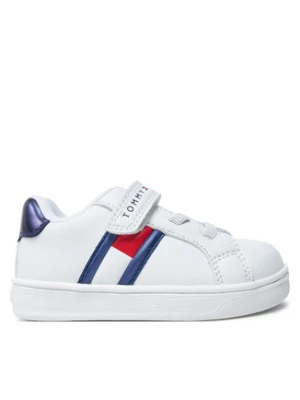 Tommy Hilfiger Sneakersy Signature Tape Hook And Loop Sneakers T1A9-33516-1351 Biały