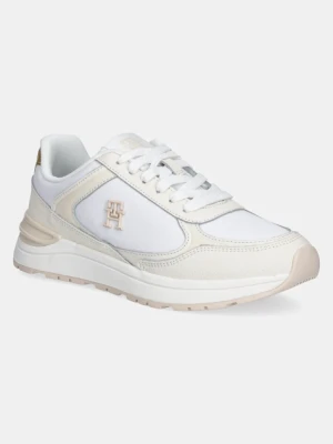 Tommy Hilfiger sneakersy skórzane CASUAL FASHION RUNNER LTHR kolor biały FW0FW08325
