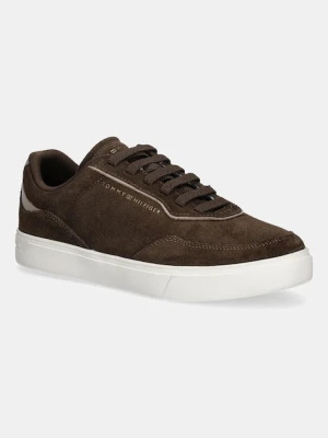 Tommy Hilfiger sneakersy skórzane CASUAL SUEDE SNEAKER damskie kolor brązowy FW0FW09050