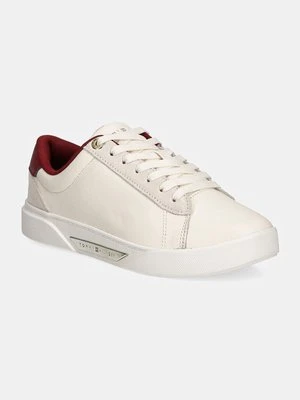 Tommy Hilfiger sneakersy skórzane CHIC COURT SNEAKER kolor beżowy FW0FW08123