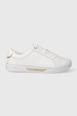 Tommy Hilfiger sneakersy skórzane CHIC HW COURT SNEAKER kolor biały FW0FW07813