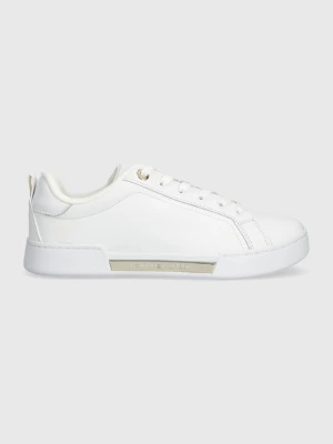 Tommy Hilfiger sneakersy skórzane CHIQUE COURT SNEAKER biały