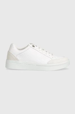 Tommy Hilfiger sneakersy skórzane COURT SNEAKER MONOGRAM kolor biały FW0FW07812