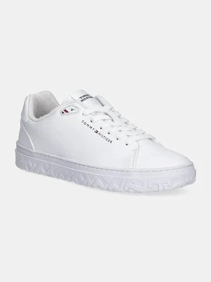 Tommy Hilfiger sneakersy skórzane COURT THICK CUPSOLE LEATHER kolor biały FM0FM05208