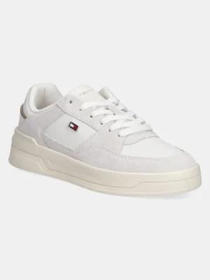Tommy Hilfiger sneakersy skórzane ESSENTIAL BASKET SNEAKER kolor beżowy FW0FW08456