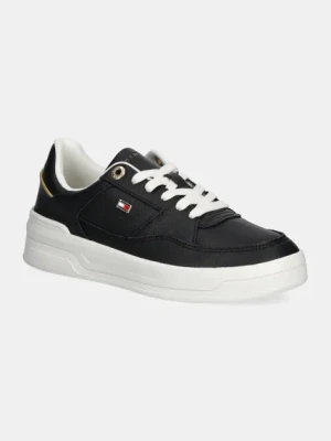 Tommy Hilfiger sneakersy skórzane ESSENTIAL BASKET SNEAKER kolor czarny FW0FW08261