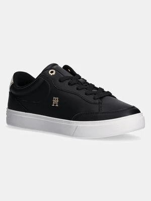 Tommy Hilfiger sneakersy skórzane ESSENTIAL CHIC COURT SNEAKER kolor czarny FW0FW08322